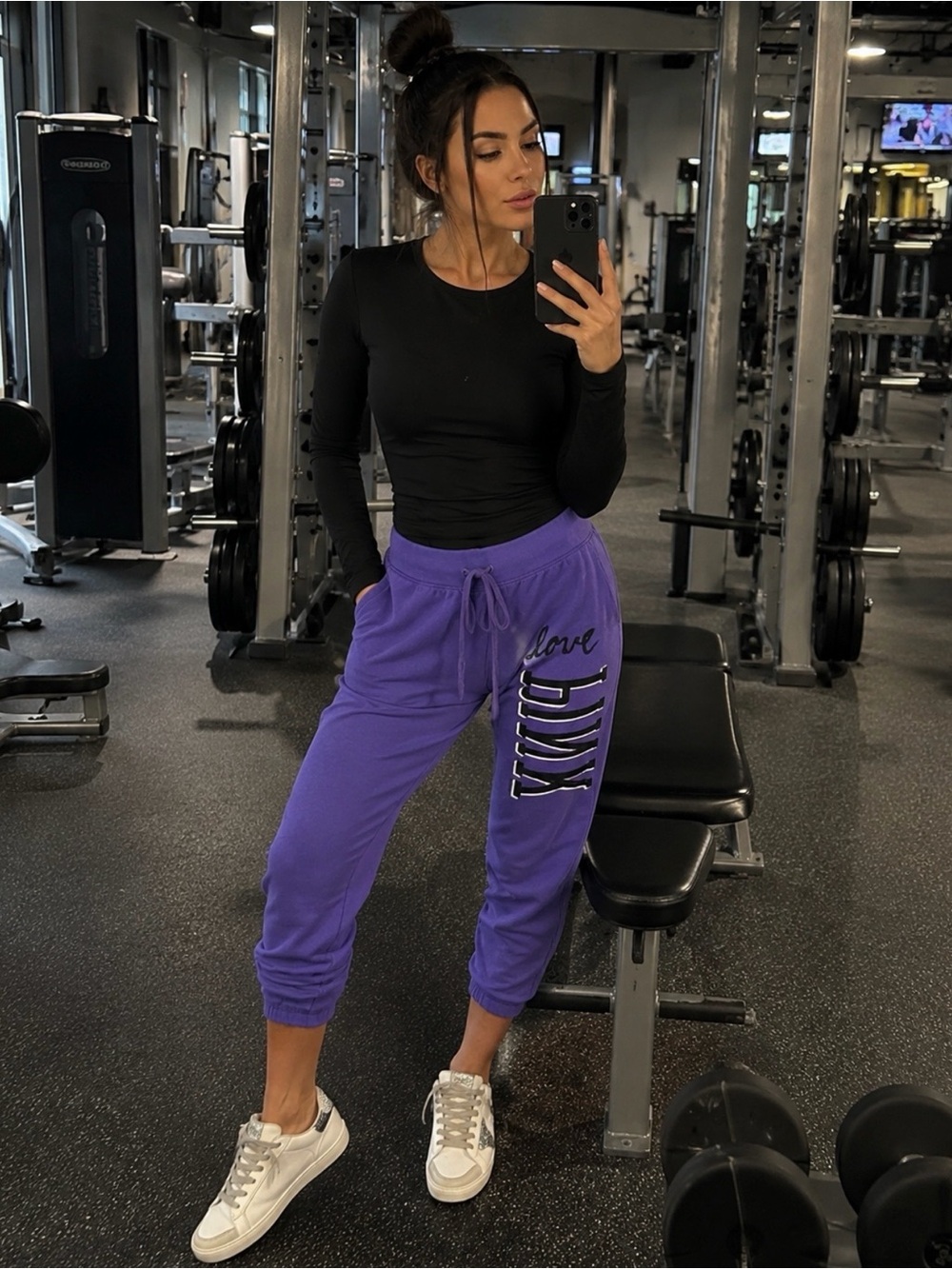 🖤💜 Vintage Victoria’s Secret PINK Love Pink Joggers 💜🖤